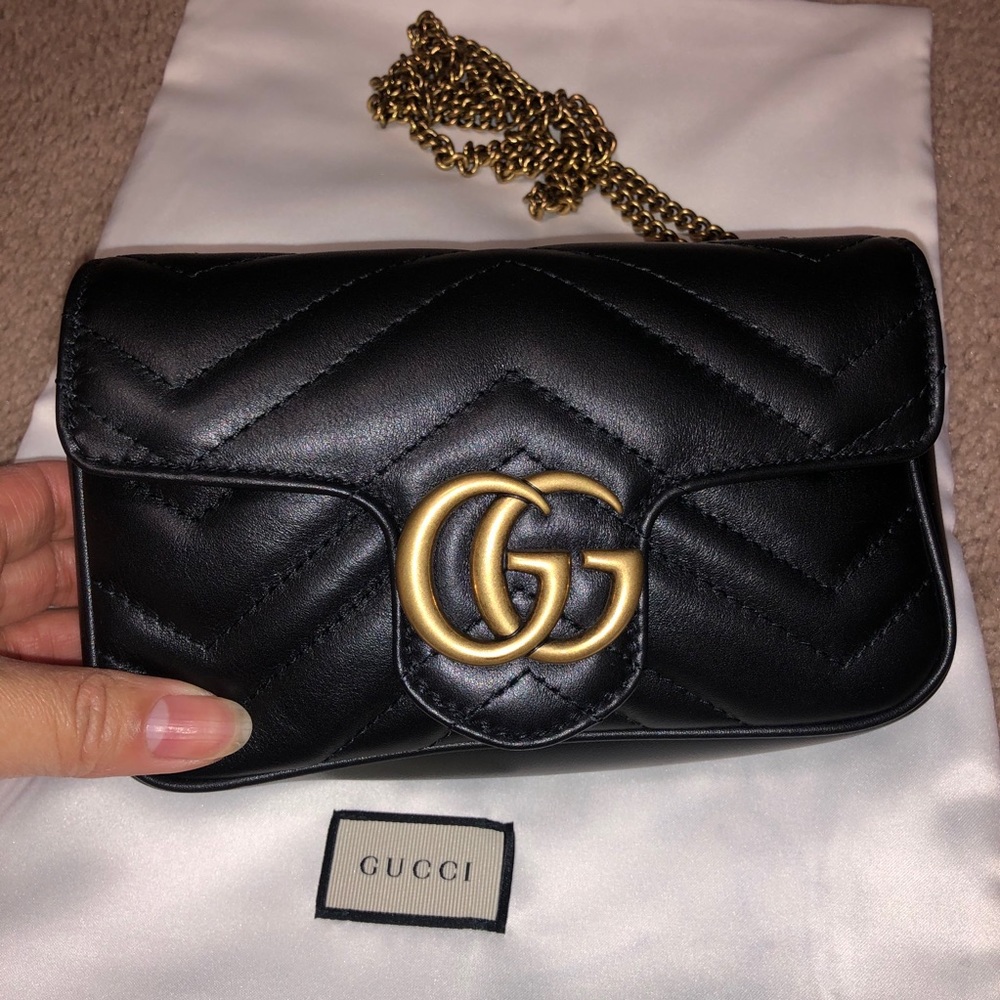 Authentic Gucci GG Marmont Super Mini Bag